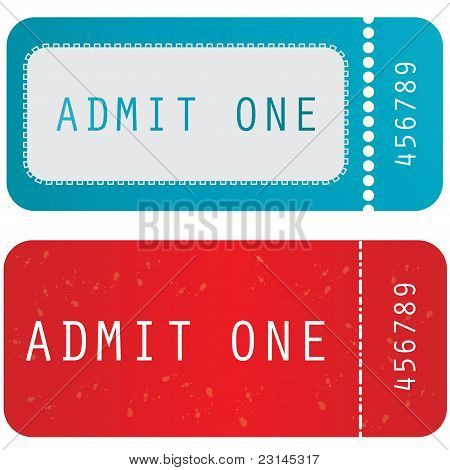 colored ticket