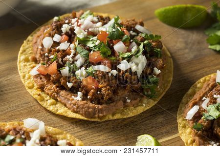 Homemade Beef And Cheese Tostadas