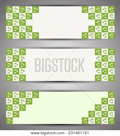 Set Of Tea Web Banners. Vector Illustration