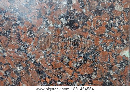 Texture Of Polished Pink Granite (front View)