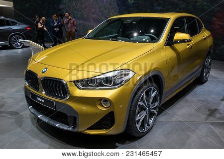 Geneva, Switzerland - March 7, 2018: New 2018 Bmw X2 Car Presented At The 88th Geneva International 