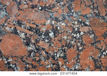 Coarse Grained Structure Of Pink Granite Stone