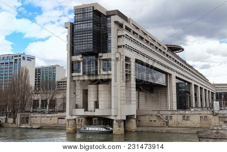 Paris, France - March 11, 2018- The Headquarters Of The French Ministry Of Finance And Economy Is Lo