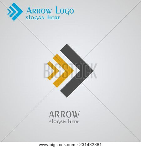 Arrow Logo Design, Square Concept, Vector Icons For Your Business Logo.