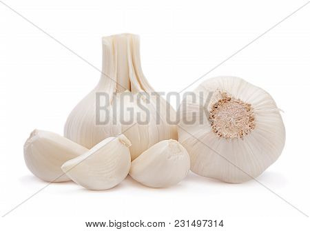 Young Garic Vegetable Isolated On White Background