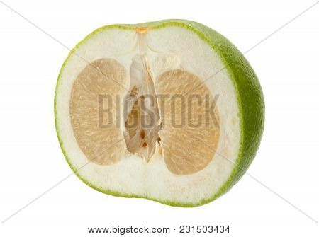 Pomelit Hybrid Pomelo And Greapefruit Isolated On White Background