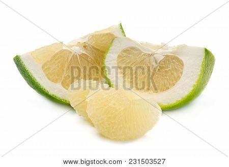 Pomelit Hybrid Pomelo And Greapefruit Isolated On White Background