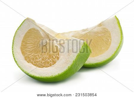 Pomelit Hybrid Pomelo And Greapefruit Isolated On White Background