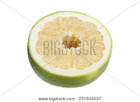 Pomelit Hybrid Pomelo And Greapefruit Isolated On White Background