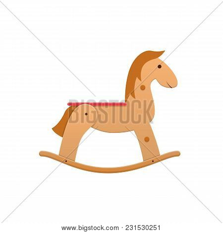 Modern Wooden Colorful Children S Toy Cartoon Horse Rocking. Sports, Entertaining Kids Toy. Horse Ri