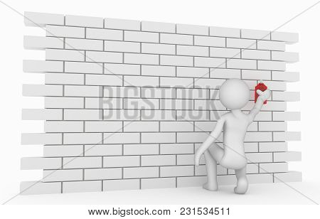 Puppet Making Of Graffiti And Empty Background Easy To Use
