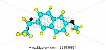 Naproxen Structure Isolated On White Background