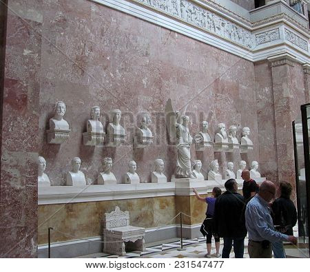 Donaustauf, Germany - July 22, 2015: Walhalla Memorial / Temple. Donaustauf, Bavaria, Germany