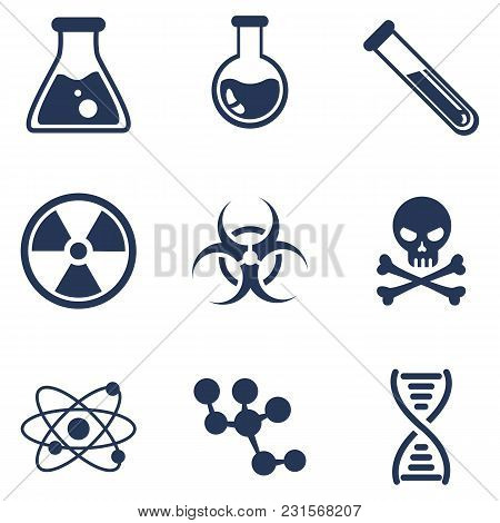 Vector Set Of Chemical And Physical Icons.