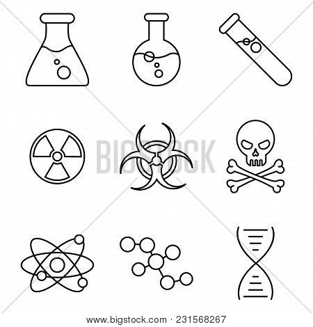 Vector Set Of Chemical And Physical Icons.