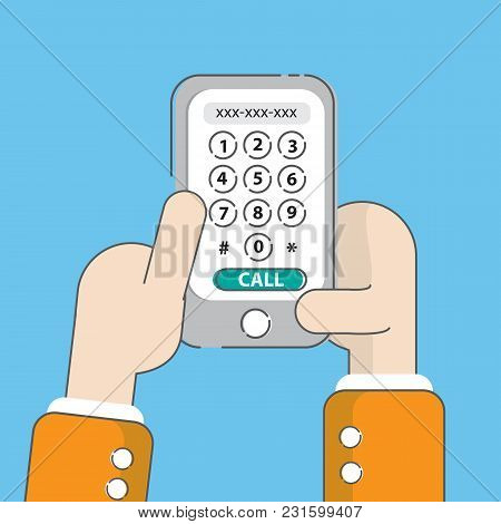 Phone Call,  Calling Screens, Dial Number Concept.