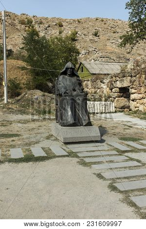 Armenia. The Monastery Complex Goshavank. Monument To The Founder Of The Monastery Mkhitar Gosh