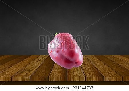 Chili Pepper On A Black Wooden Table, Red Pepper, Hot Chili Pepper