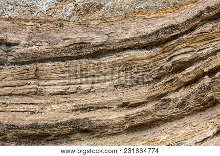 Cliff Along The Promenade In Porto Da Cruz On Madeira. Portugal