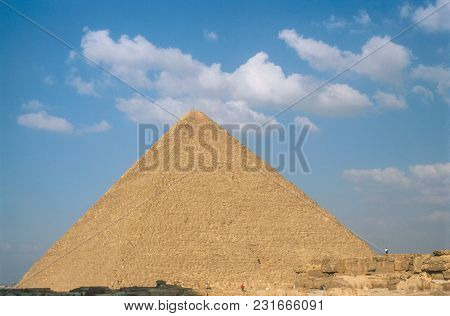 Exterior Of The Great Pyramids Of Giza, Near Cairo In Egypt, Late 2003.