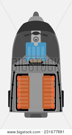 Top View Of Three Wheel Tuk Tuk Taxi Seat Map Vector
