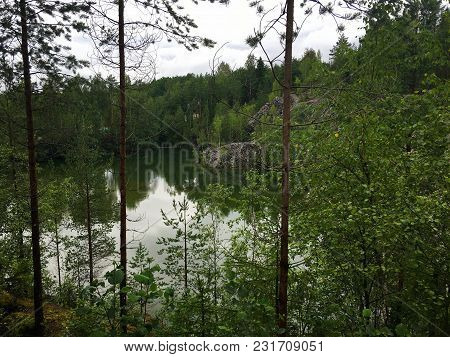 Marble Canyon In Karelia, A Lake In The Middle Of Marble Mountains, Picturesque Places Of Karelia