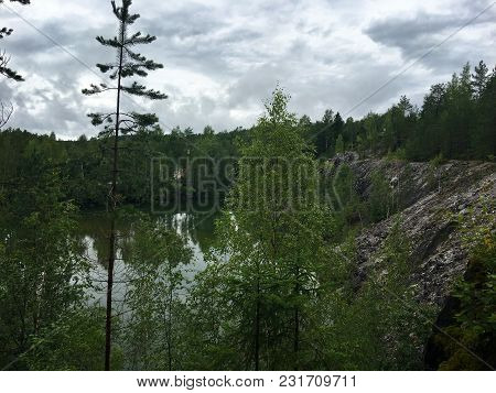 Marble Canyon In Karelia, A Lake In The Middle Of Marble Mountains, Picturesque Places Of Karelia