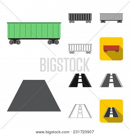 Logistics Service Cartoon, Black, Flat, Monochrome, Outline Icons In Set Collection For Design. Logi