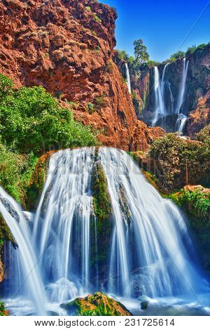 Ouzoud Falls Near The Grand Atlas Village Of Tanaghmeilt Morocco