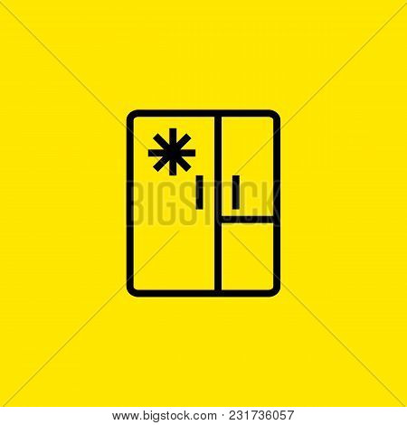 Icon Of Big Refrigerator. Fridge Freezer, Ice, Equipment. Household Appliance Concept. Can Be Used F
