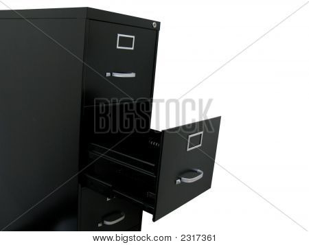 Nero Filing Cabinet con cassetto vuoto ad angolo