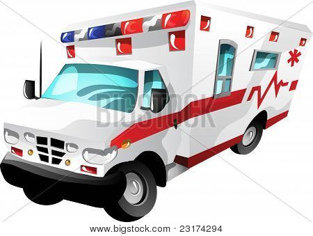 Ambulance de dessin animé