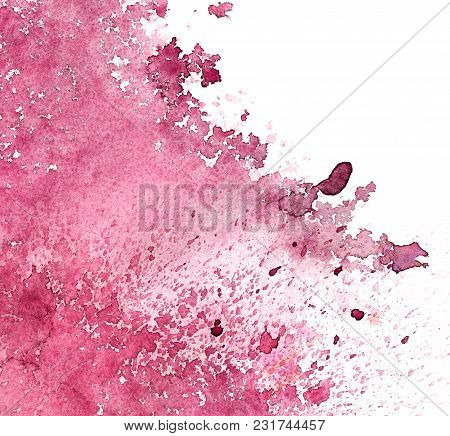 Abstract Watercolor Background Texture. Watersplash With Purple Paint.
