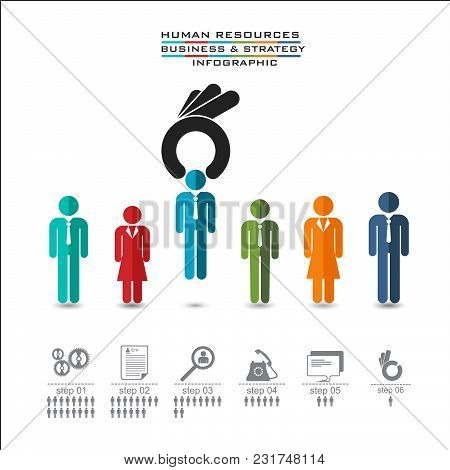 Human Resources Concept - Ok Hand Picking One, Vector