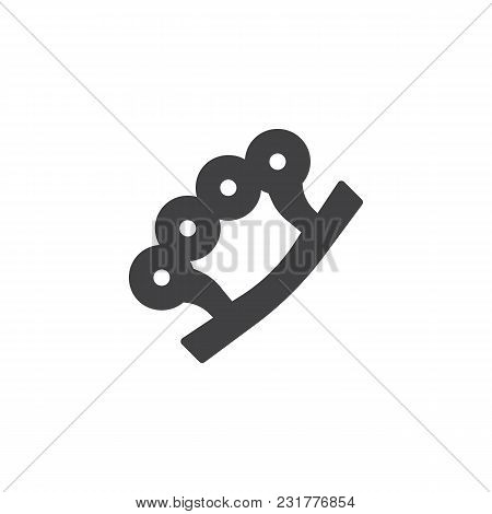 Brass Knuckles Vector Icon. Filled Flat Sign For Mobile Concept And Web Design. Knuckle-duster Simpl