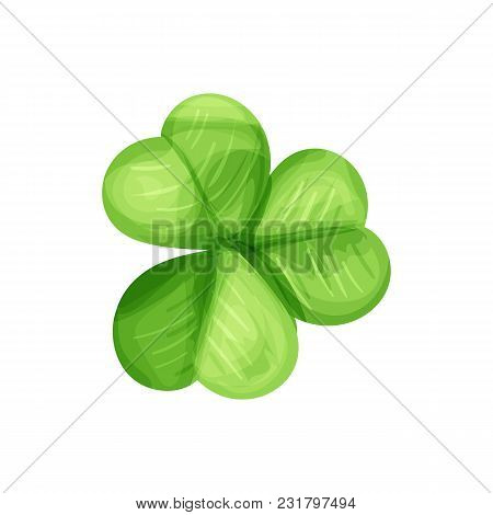 Clover Icon Top View Isolated On White Background