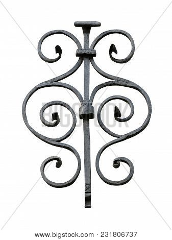 Medieval Ironcast Wall Decoration Isolated Over White