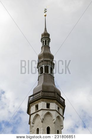 Spire Of Tallinn Town Hall, Estonia, View From Below