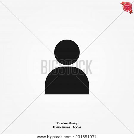User Icon. Vector Symbol Isolated On White Background.