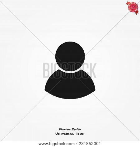 User Icon. Vector Symbol Isolated On White Background.