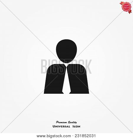 User Icon. Vector Symbol Isolated On White Background.