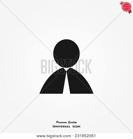 User Icon. Vector Symbol Isolated On White Background.