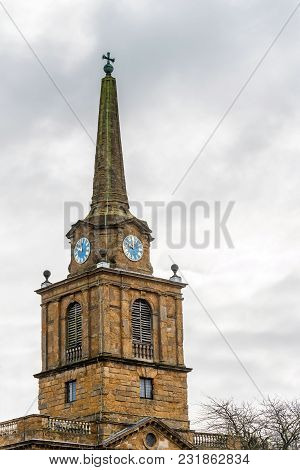 Day View Of Holy Cross Church In Daventry Town Centre.