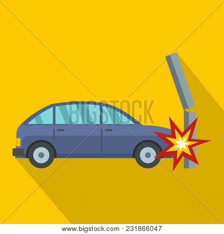 Crashed Pillar Icon. Flat Illustration Of Crashed Pillar Vector Icon For Web