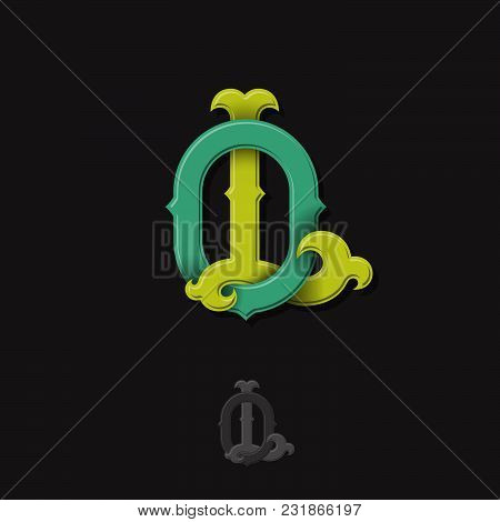 L And O Monogram. L And O Crossed Letters, Intertwined Letters Initials.