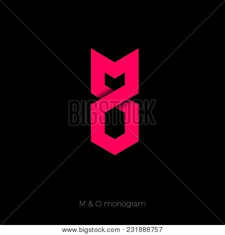 M And O Letters. M Monogram With Loop.  Ribbon Logo. Web, Digital, Sport, Network, Communication Ico