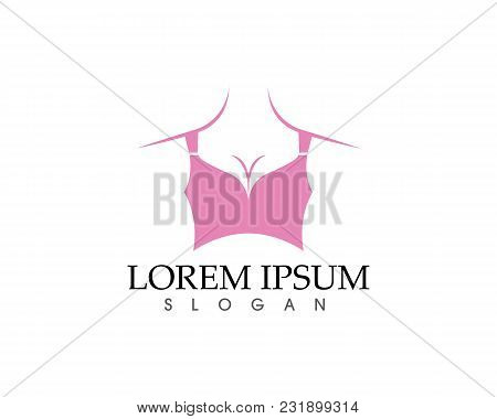 Set Of Different Push Up Bras Isolated Over