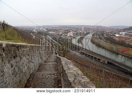 Panoramic Picture Of The City Of Würzburg (germany)