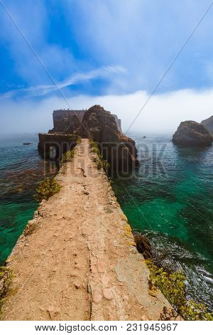 Fort in Berlenga island - Portugal - architecture background