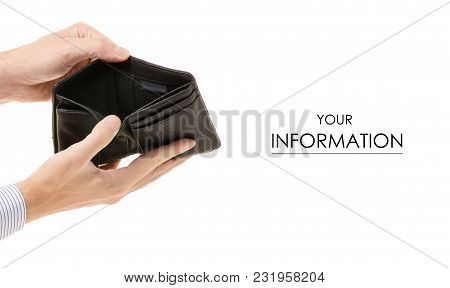 Wallet In Hand Pattern On White Background Isolation